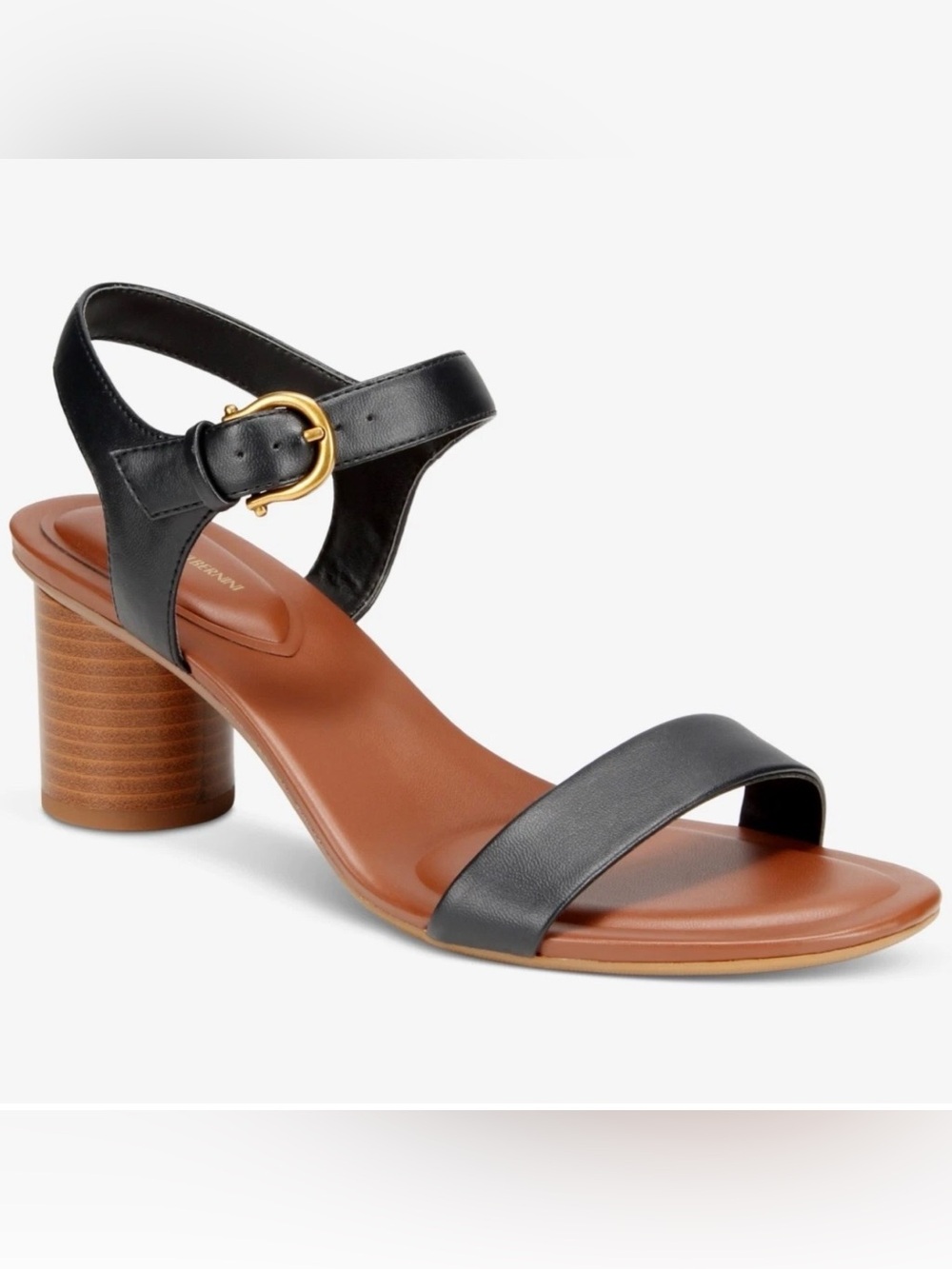 Giani Bernini Women's Hadleyy Cylinder Stacked Heel Dress Sandals Black